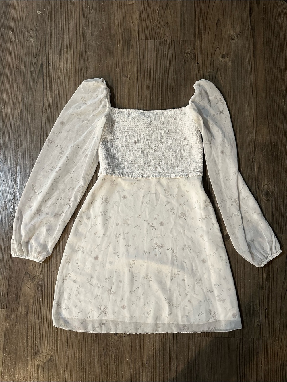 Wilfred White Smocked Bodice Dress